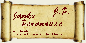 Janko Peranović vizit kartica
